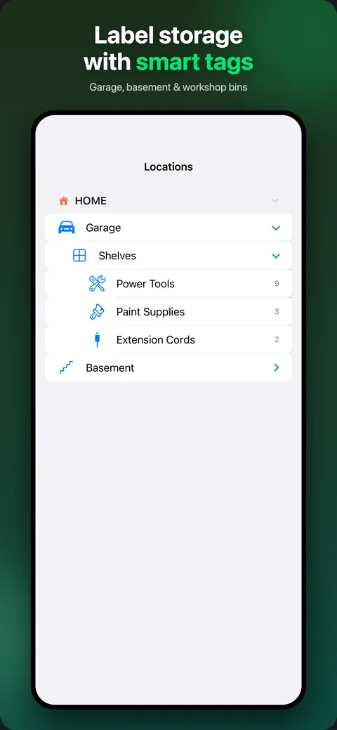 Your places and bins